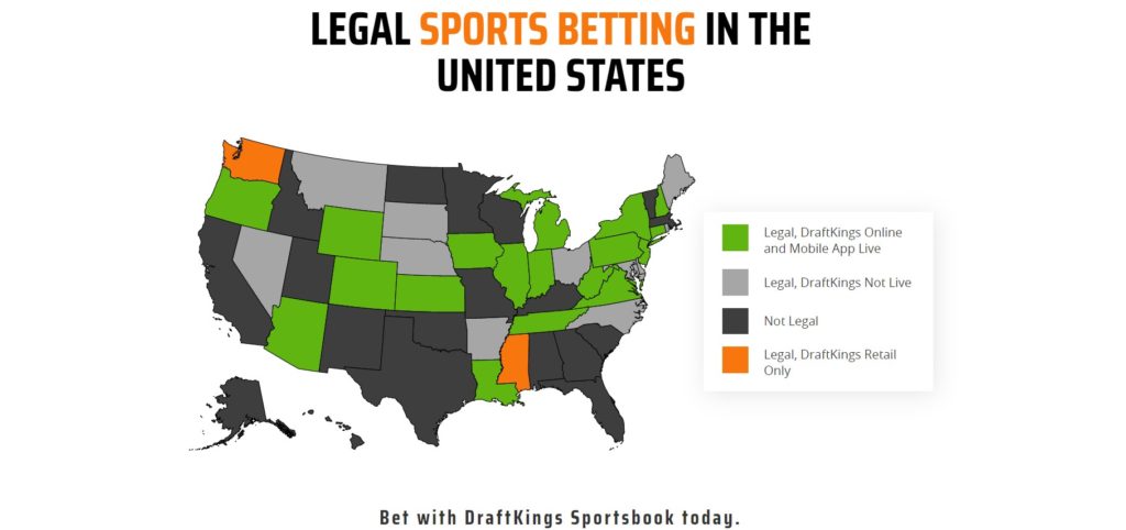 DraftKings Sportsbook Legal States