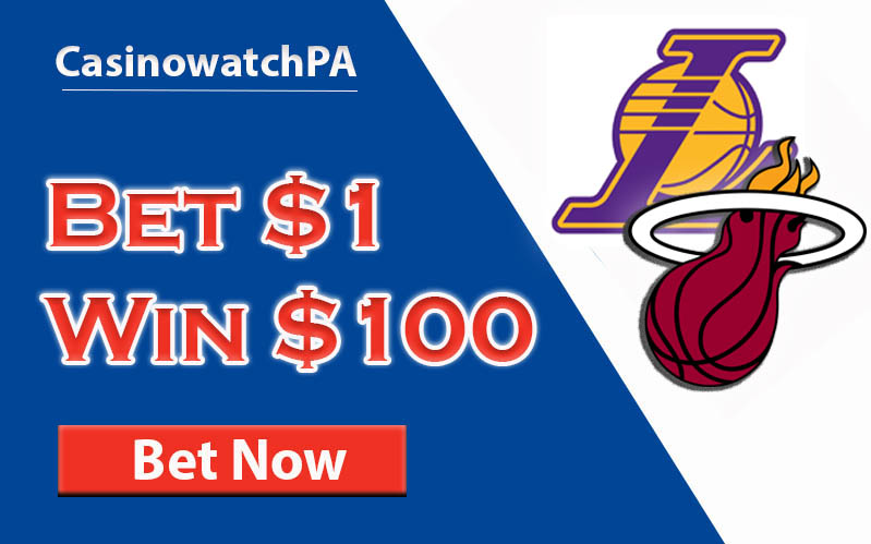 los angeles lakers vs miami heat bet $1 win $100