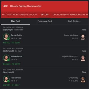 how to bet on ufc 264 online