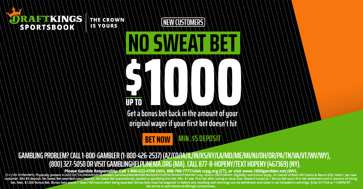 DRAFTKINGS NO SWEAT FIRST BET UP TO $1,000 PROMO